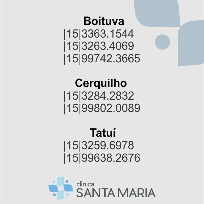 Logo Clínica Santa Maria - Unidade Cerquilho SP